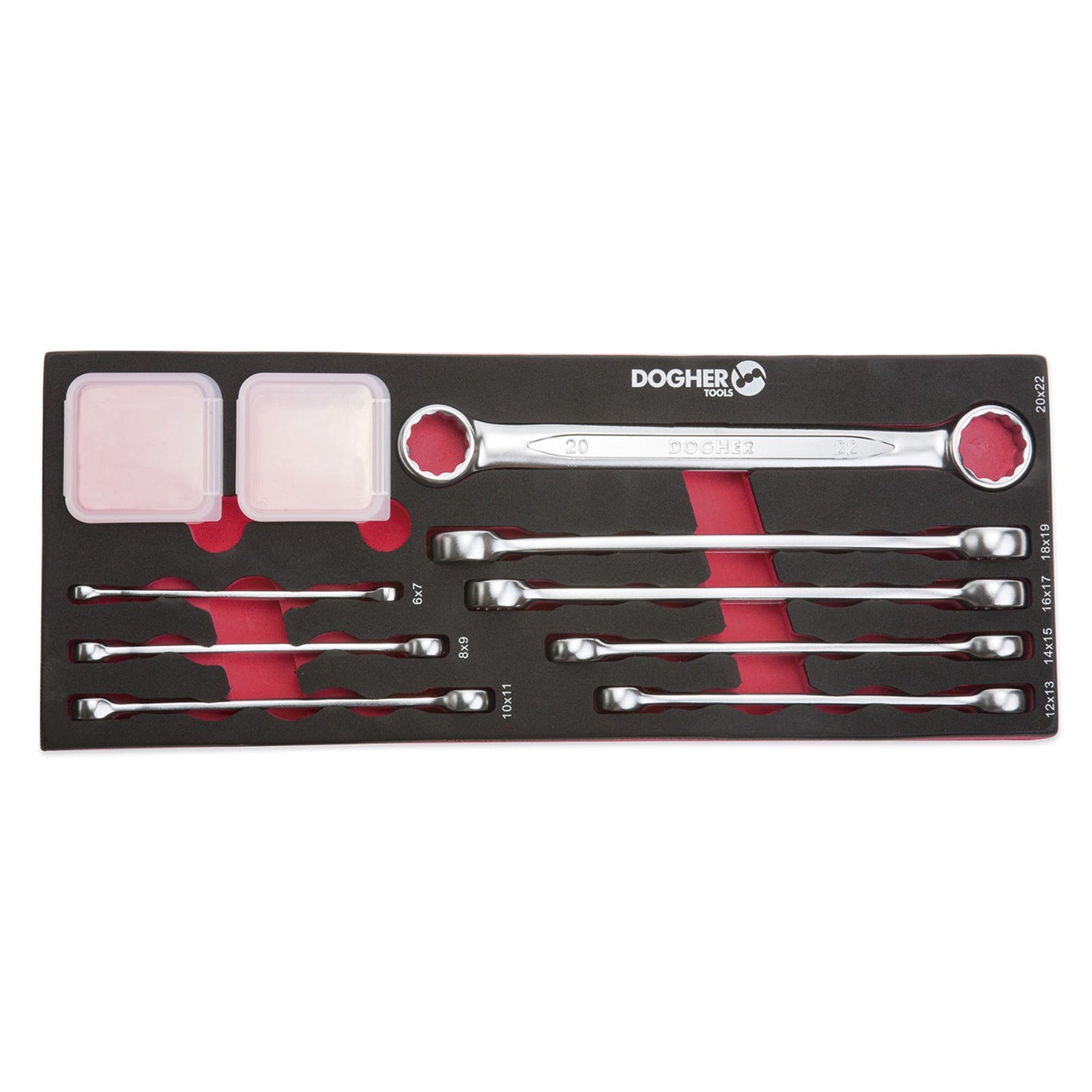 Dogher 454-080 - Bandeja Combinable 1/4 - 8 Llaves Doble Boca Estrella