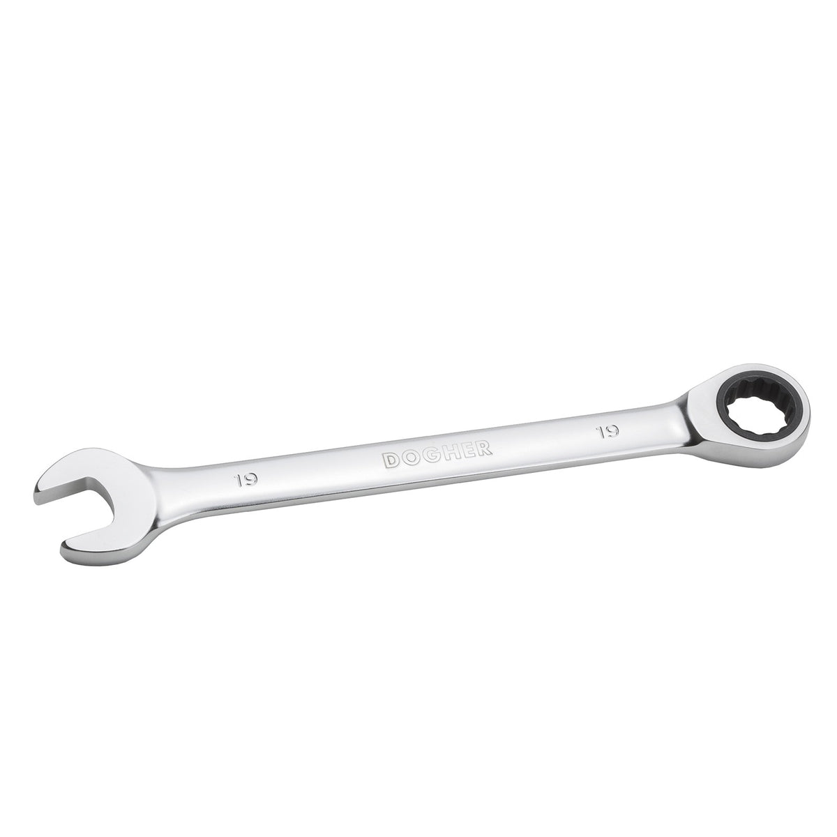 Dogher 4557-018 - Juego 8 Llave Combinada CrV Fija y de Carraca sin Reversor Soporte Plástico