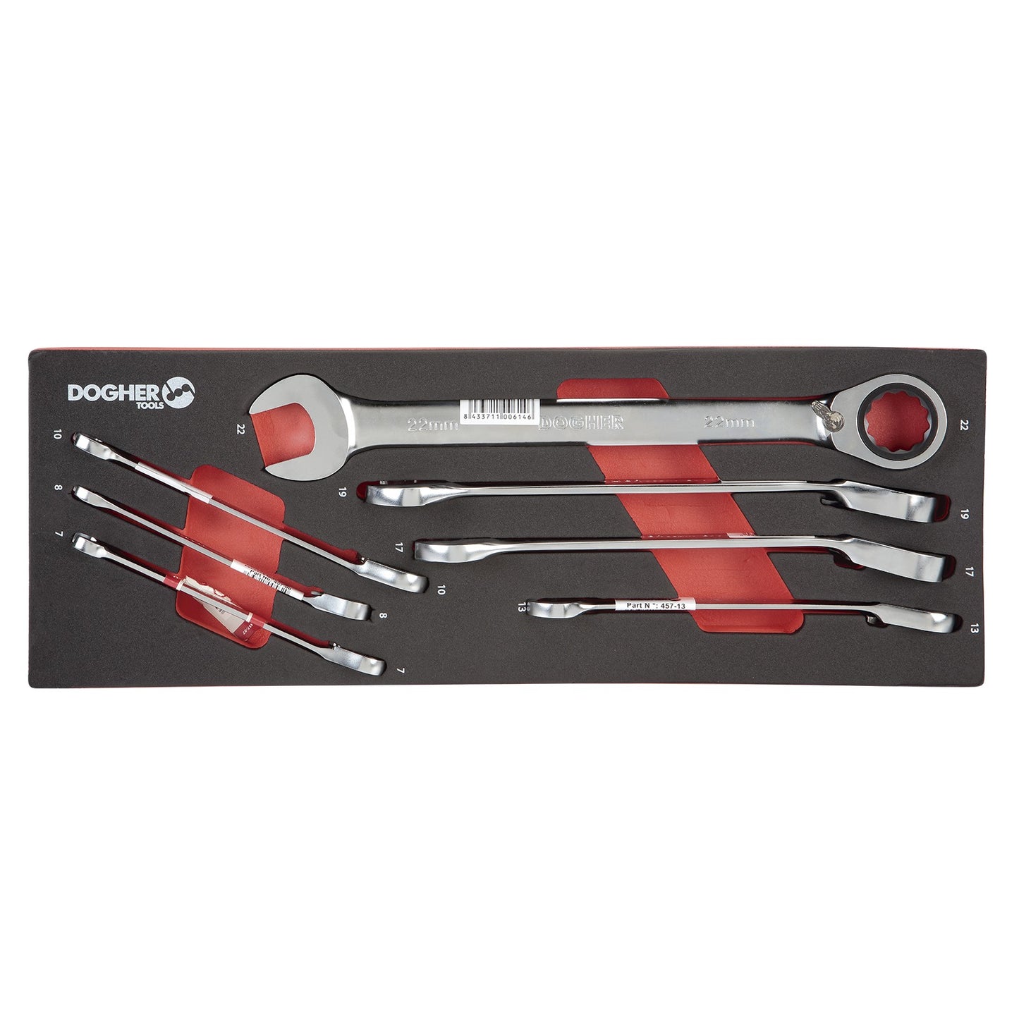 Dogher 457-082 - B.Comb.1/4 7 Llaves Comb.Carraca