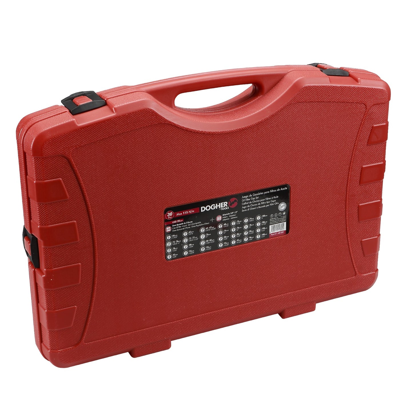 Dogher 481-001 - Juego Llaves Filtro De Cazoletas 30Pz