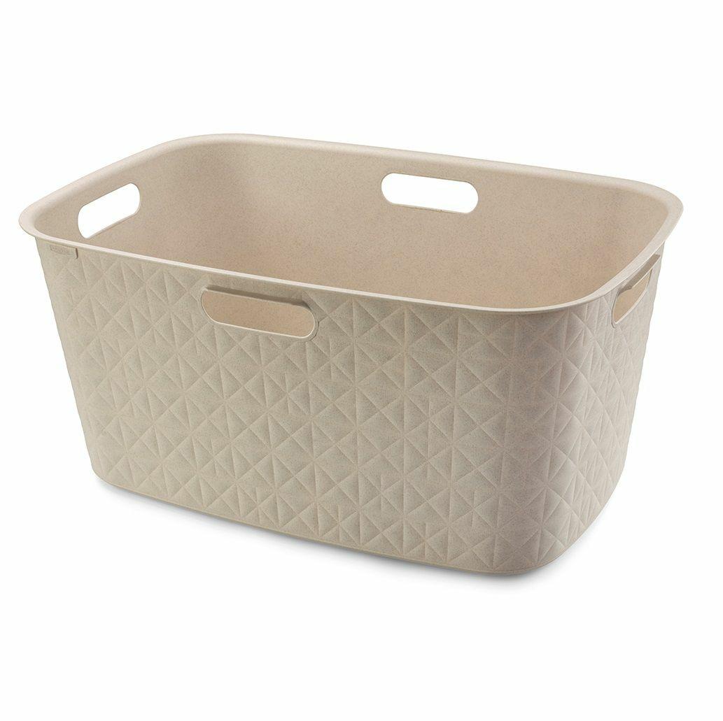 CURVER Softex 45L - Baúl para ropa (diseño elegante, ligero y práctico, 70% reciclado, 59 x 39 x 27 cm), color blanco roto