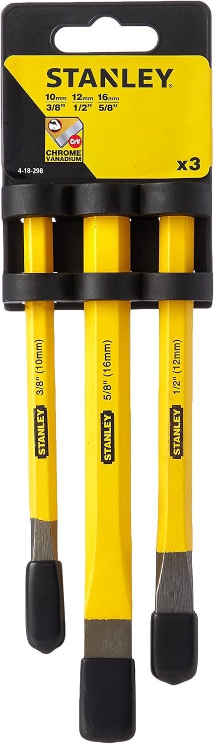 Stanley 4-18-298 - Juego de 3 cortafríos de 10, 12 y 16 mm
