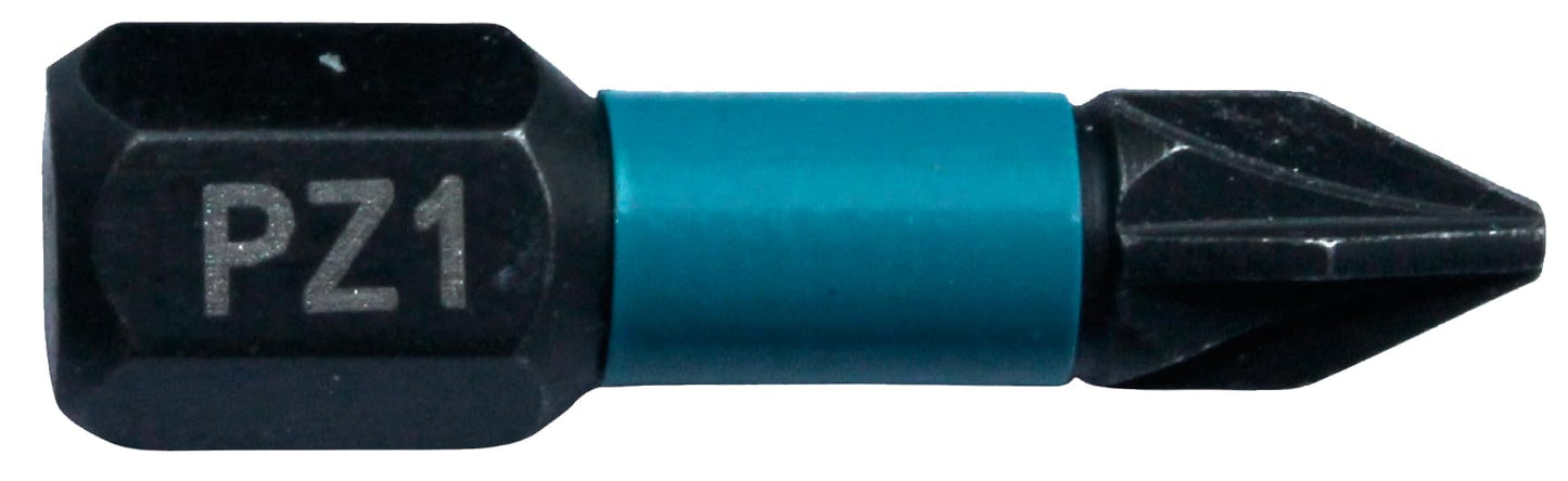 Makita B-63638 - Puntas de atornillar PZ1 de 25 mm, Impact Black (Lote de 2 uds)