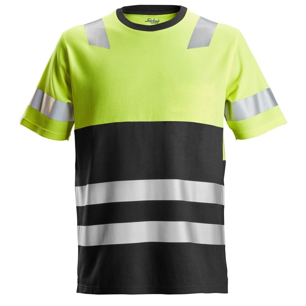 Snickers Workwear 25346604006 - 2534 Camiseta de manga corta de alta visibilidad clase 1 amarillo-negro talla L