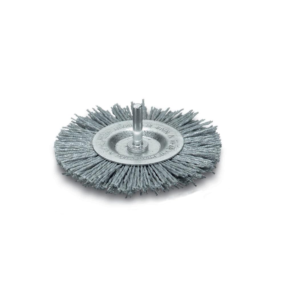 LessMann 410158 - Cepillo circular con espiga LessMann DIY 100 mm. filamentos abrasivos SIC 80