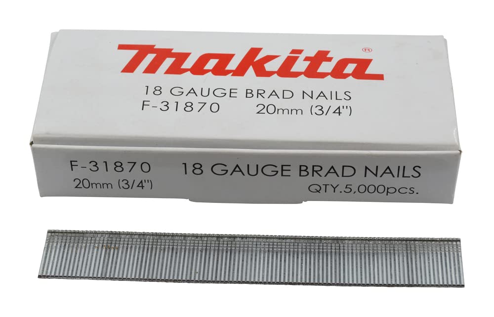 Makita F-31870 - Pasadores de calibre 18 de 20 mm (Lote de 5000 uds)