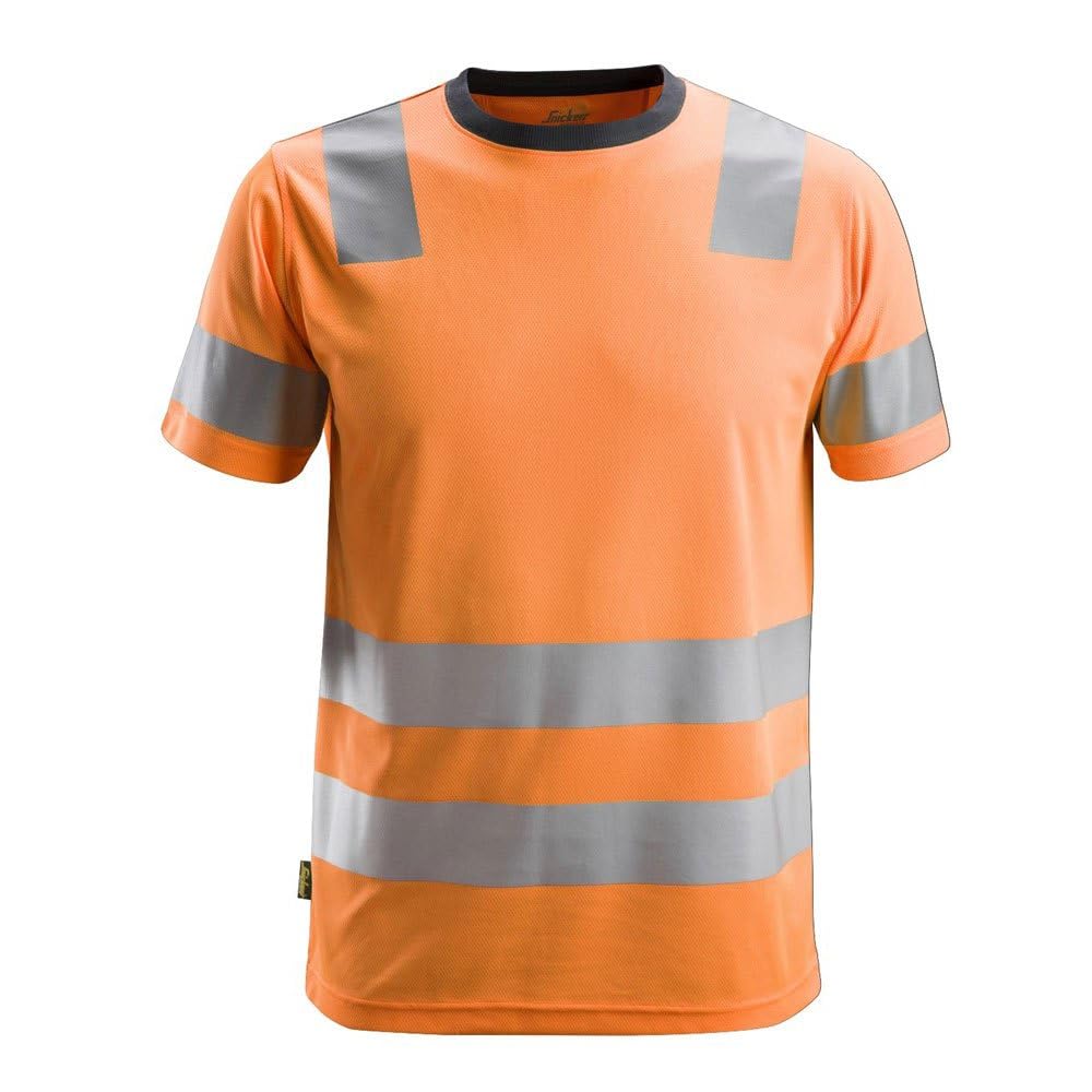 Snickers Workwear 25305500005 - 2530 Camiseta de manga corta de alta visibilidad clase 2 naranja talla M