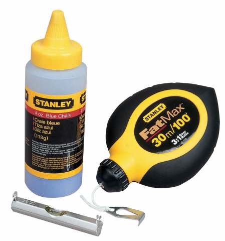 Stanley - Kit Trasr Grasa Max 30M + Tiza + Nivel