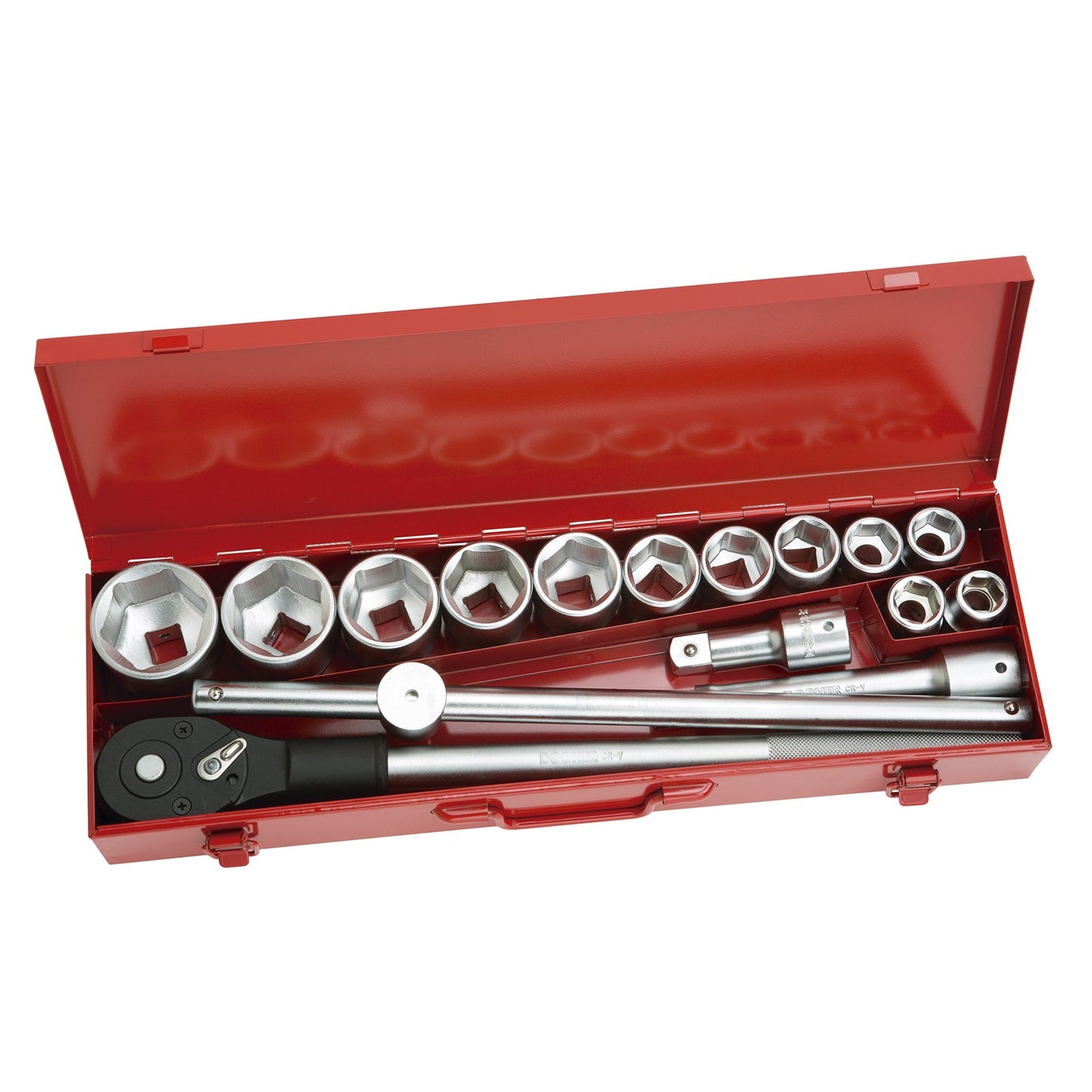 Dogher 549-003 - Estuche Metalico 15 Pzas Vasos Sae 3/4