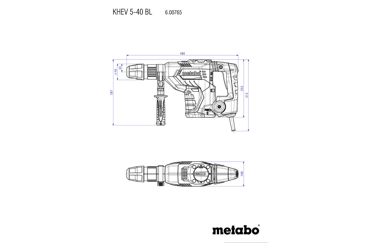 Metabo 600765500 - Martillo combinado KHEV 5-40 BL