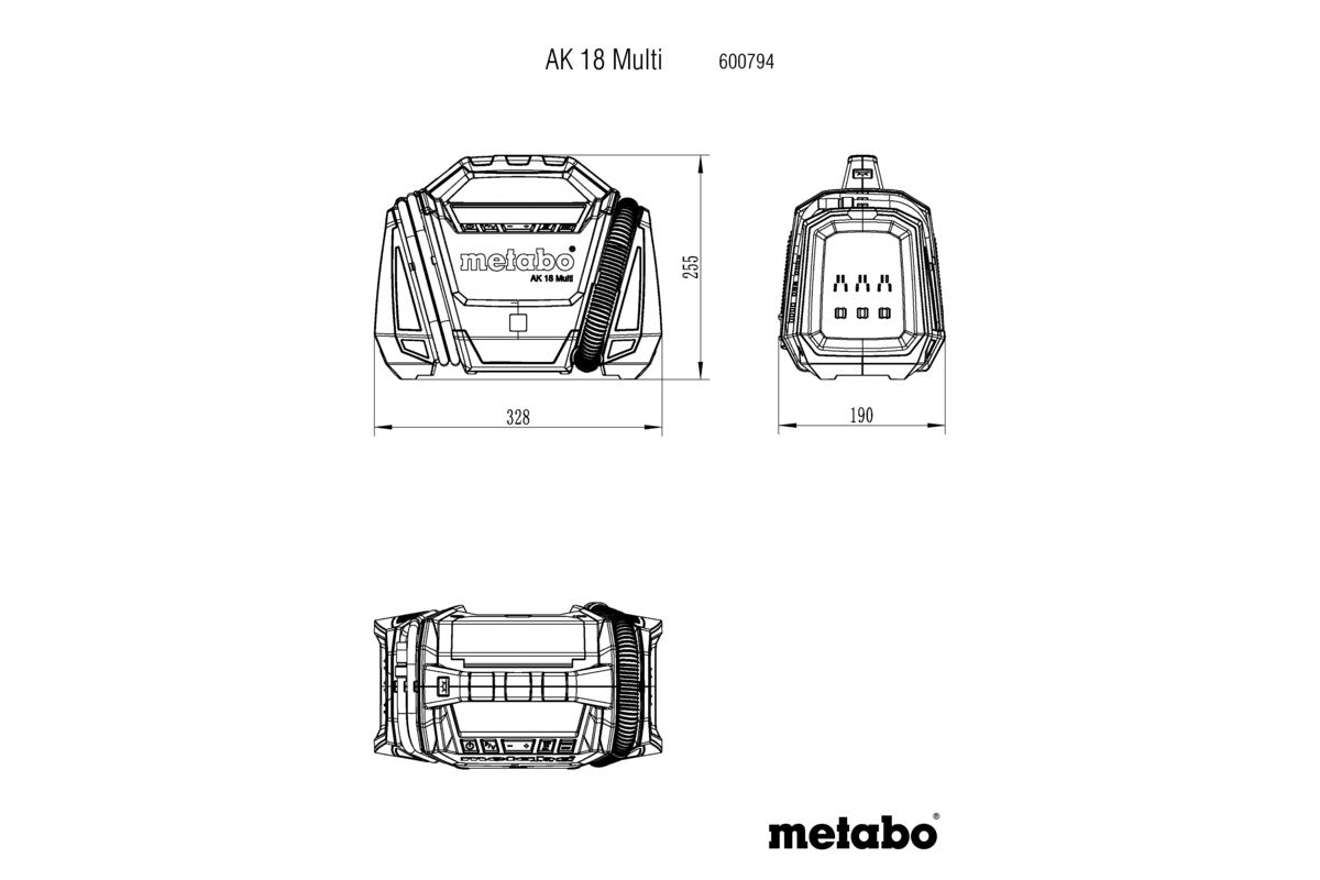 Metabo 600794850 - Compresor de batería AD 18 Multi