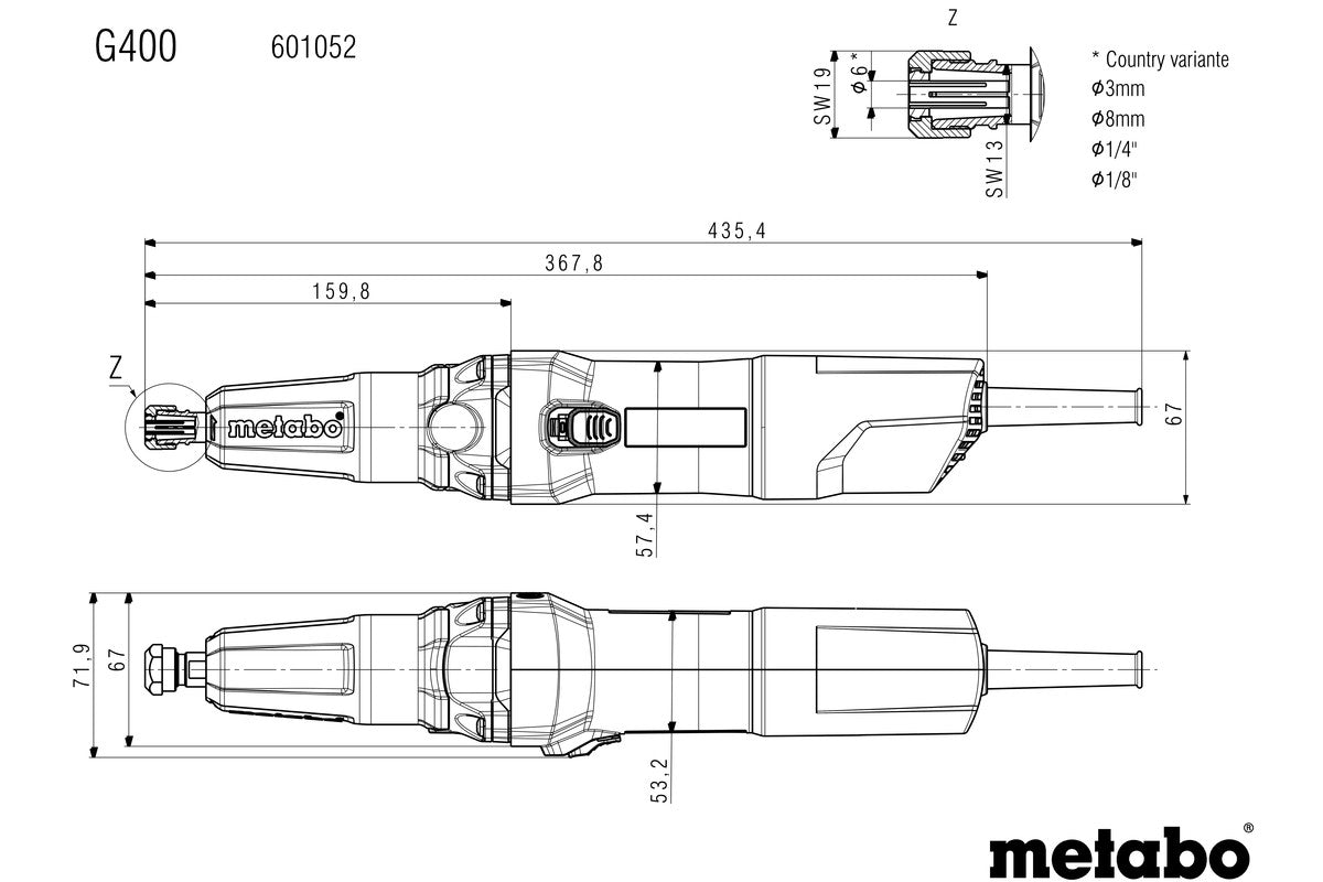 Metabo 601052000 - Amoladora recta G 400