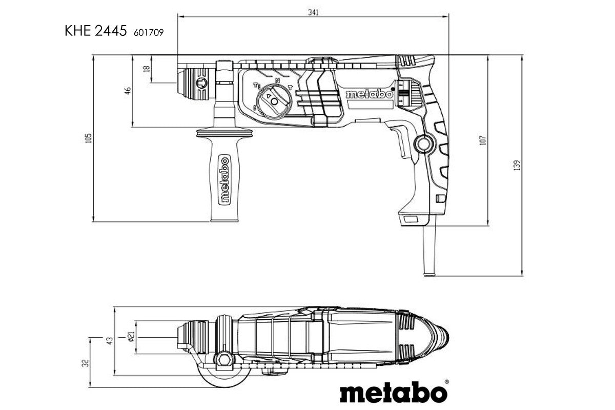Metabo 601709500 - Martillo combinado KHE 2445