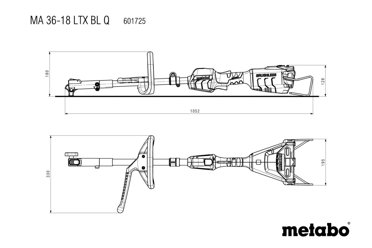 Metabo 601725850 - Accionamiento multifuncional de batería MA 36-18 LTX BL Q