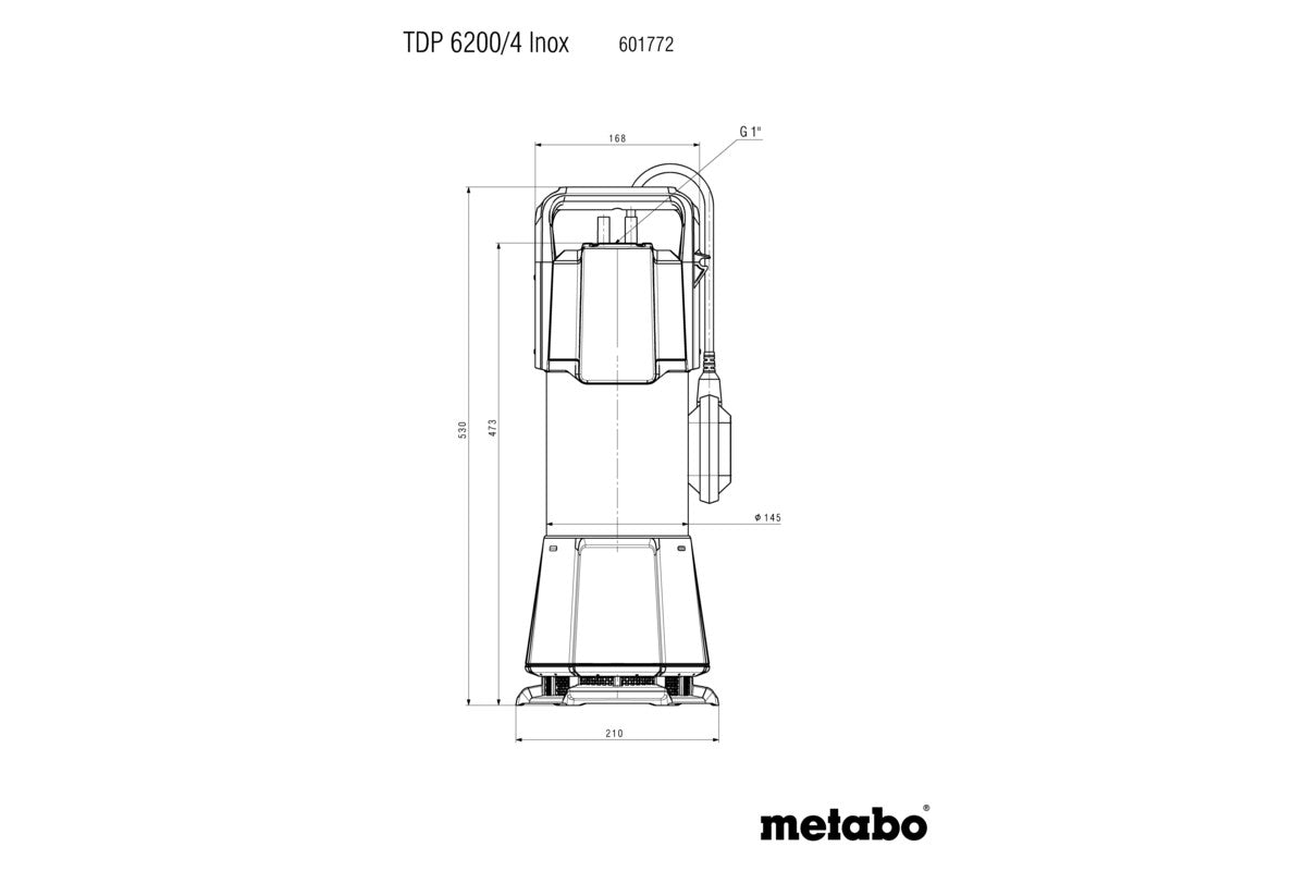 Metabo 601772000 - Bomba de presión sumergible TDP 6200/4 Inox