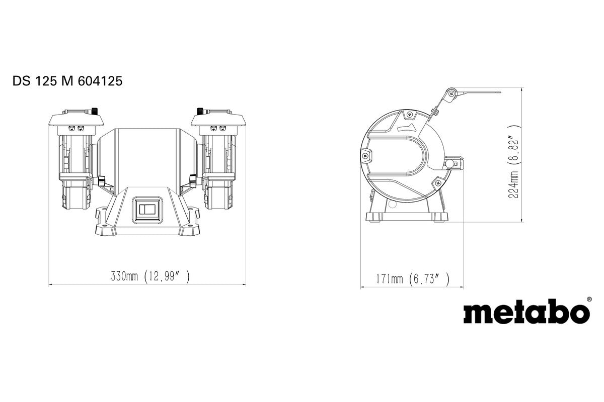 Metabo 604125000 - Esmeriladora doble DS 125 M
