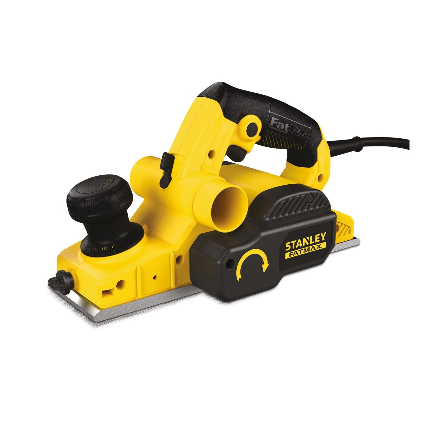STANLEY FATMAX Cepillo eléctrico para madera 750W, Velocidad de rotación 16500 rpm, Diferentes tamaños de ranura, Recubrimiento de goma, Peso ligero, Incluye 2 hojas y maletín, FME630K-QS
