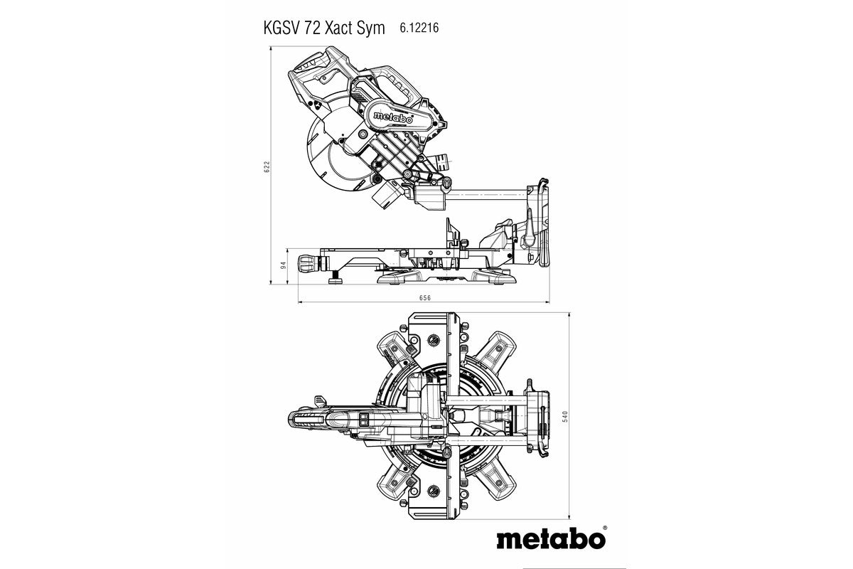 Metabo 612216000 - Ingletadora KGSV 72 Xact SYM