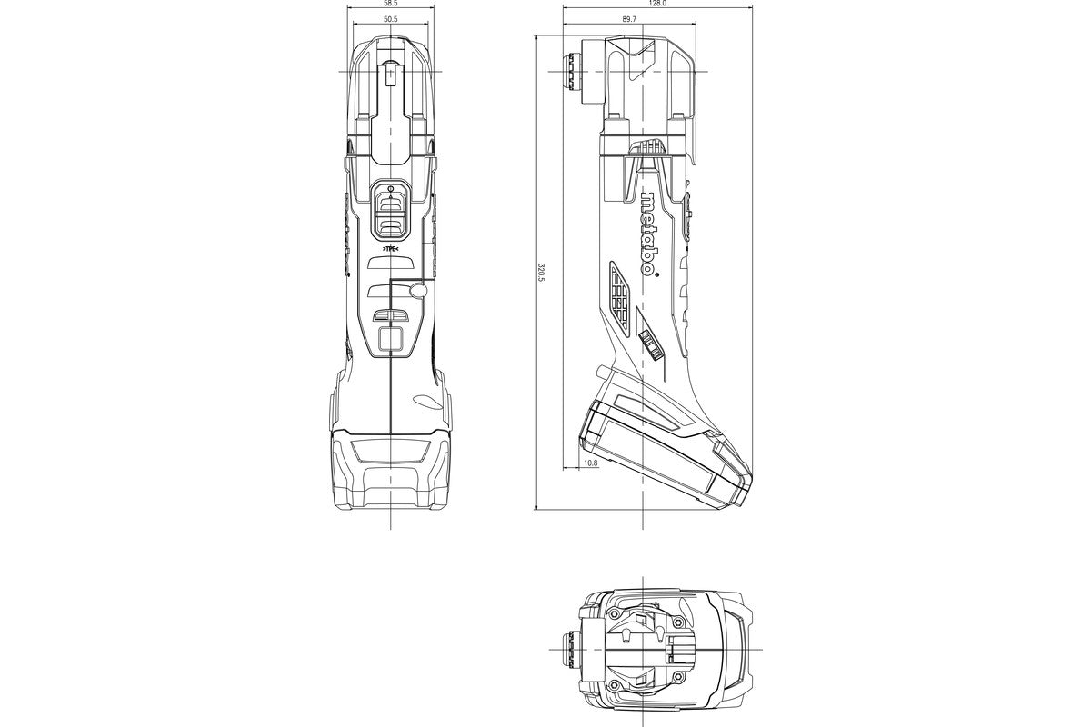 Metabo 613021510 - Multitool de batería MT 18 LTX Compact