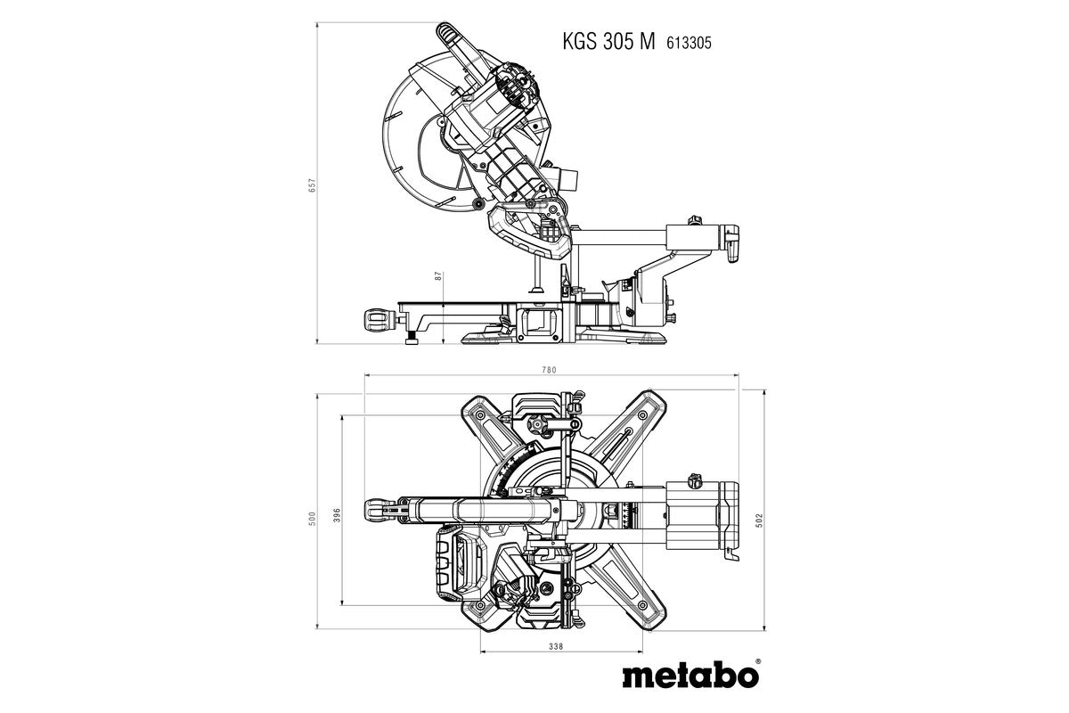 Metabo 613305000 - Tronzadora e ingletadora KGS 305 M