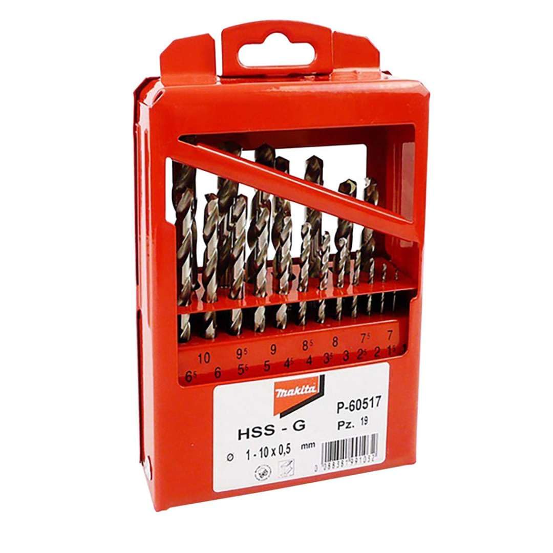 Makita P-60517 - Juego de brocas para metal HSS-G (Lote de 19 uds)