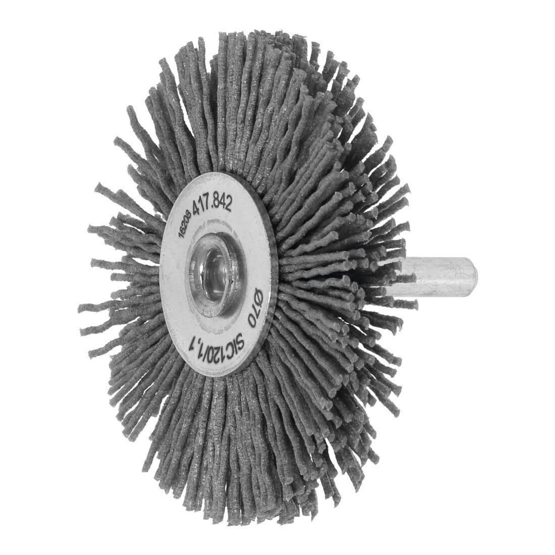 LessMann 417842 - Wheel brushes with 6 mm shank dia 70 x 10 mm abrasive nylon SIC K 120 / 1,10 mm