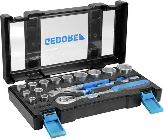 GEDORE 19 DMU 183 - 1/2" socket wrench set with wrench pliers (3416121)