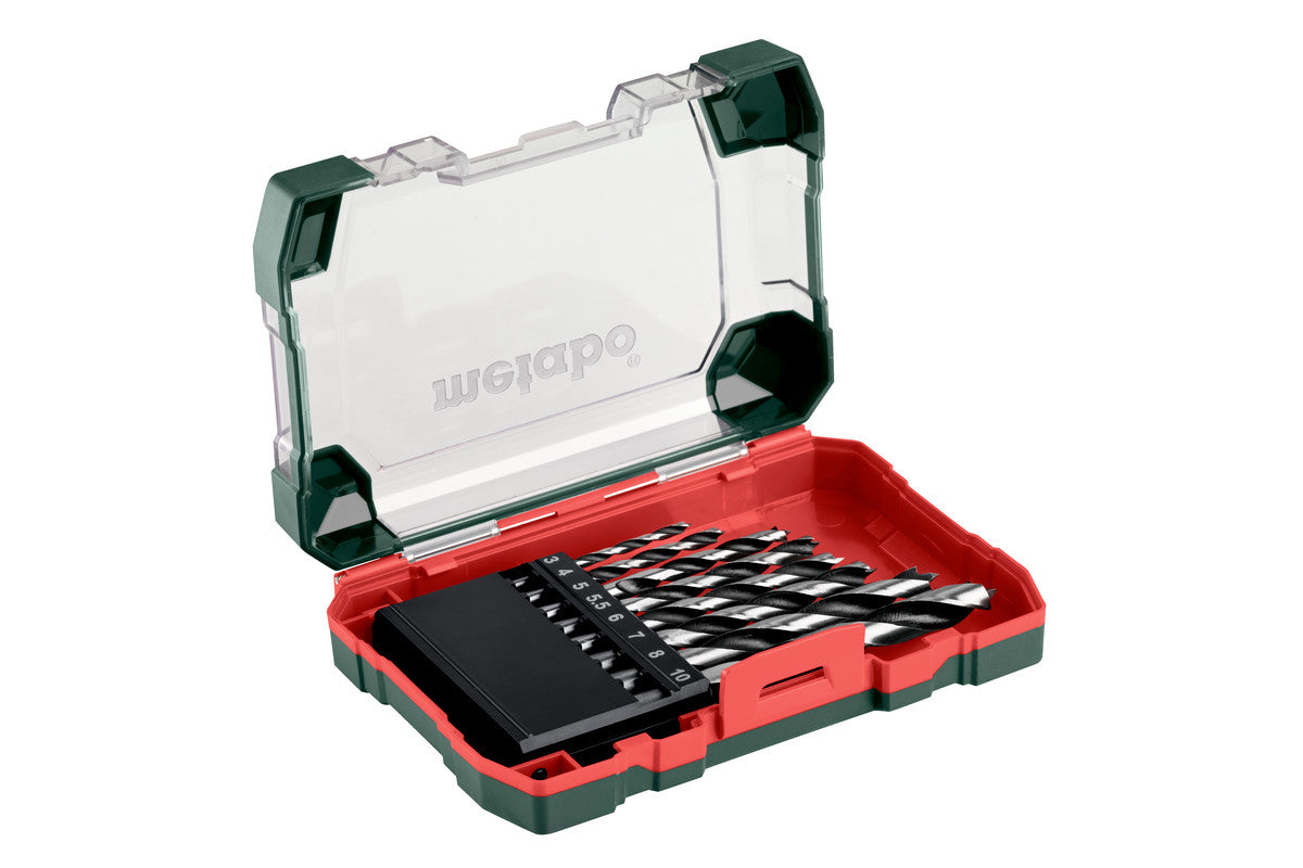 Metabo 626705000 - Estuche de brocas para madera inserción hexagonal SP 8 piezas