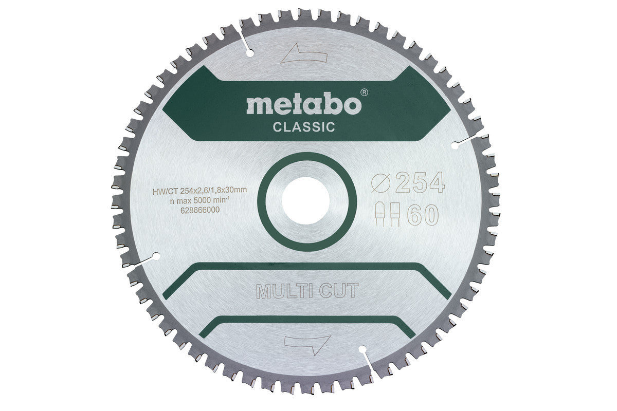 Metabo Hojas para sierras circulares "multi cut", calidad classic, para sierras circulaes semiestacionarias — 628285000