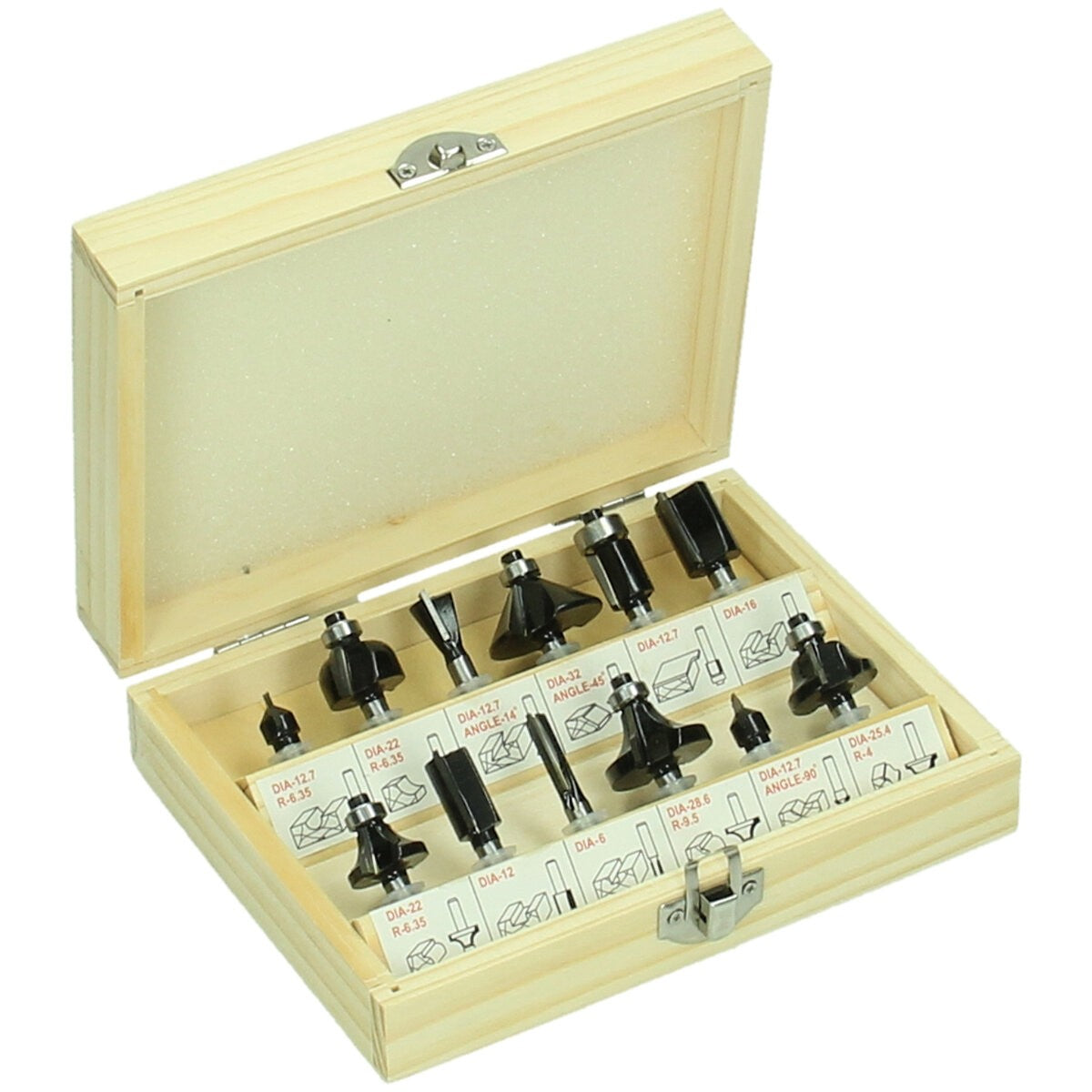 Hikoki 711016 - Juego de brocas de fresar de 6 mm 12 piezas
