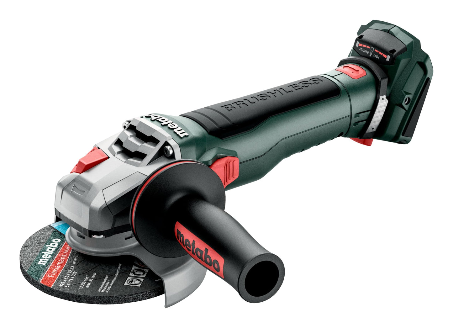 Metabo 613054850 - Amoladora angular de batería 18V WB 18 LT BL 11-125 Quick, sin batería ni cargador
