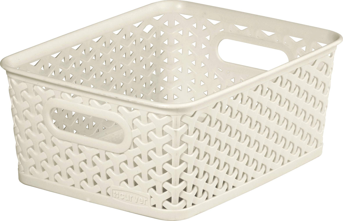 Keter 196859 - Cesta organizadora My Style S 4 L con asas efecto ratán crema