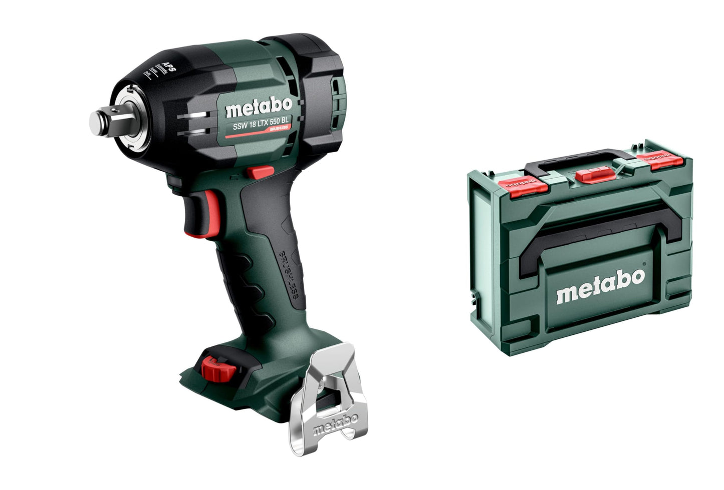 Metabo 602404840 - Llave de impacto de batería SSW 18 LTX 550 BL, 550 Nm, sin batería, metaBOX