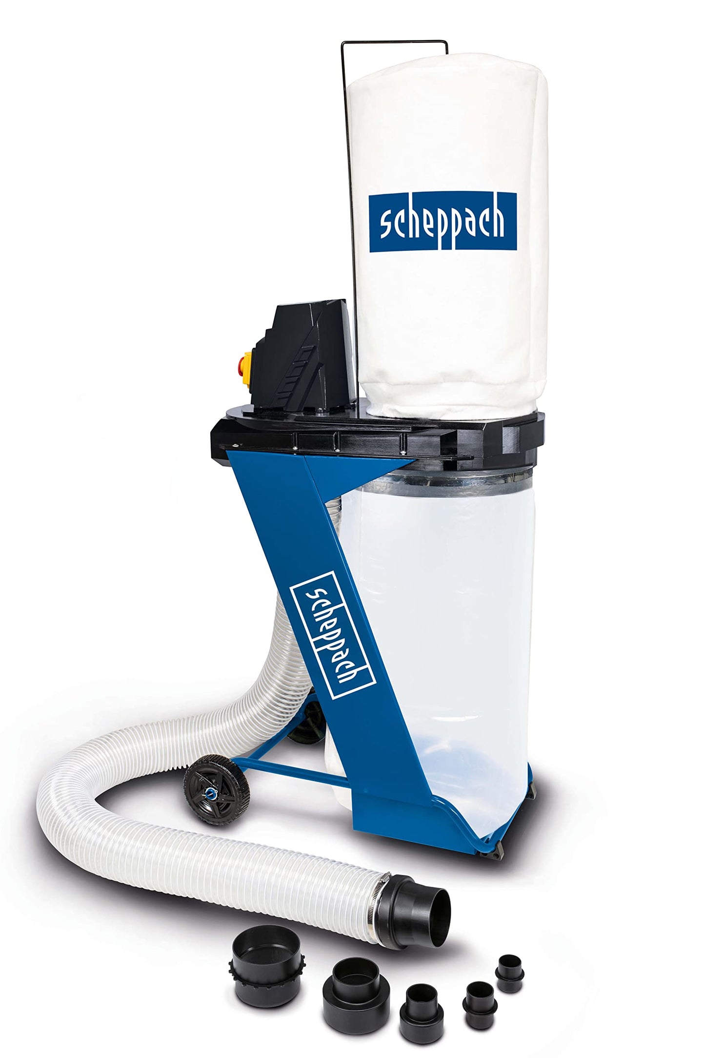 Scheppach 5906307901 - Sistema de aspiración de virutas DC500, 550 W, 1150 m³/h, Bolsa de 75 L