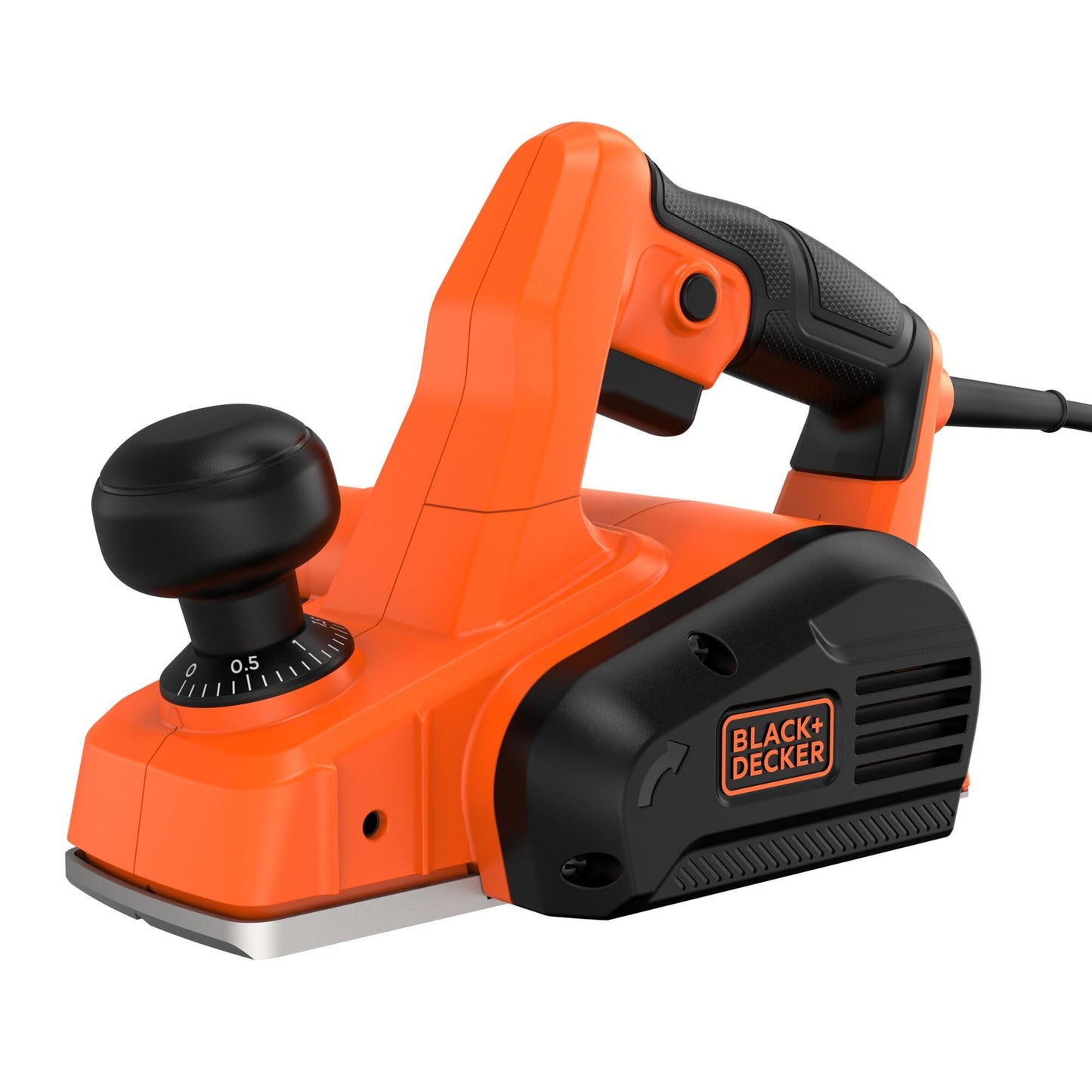 BLACK+DECKER BEW712-QS Cepillo Eléctrico, Potencia de 710 W, Ancho de Corte 82 mm, Profundidad de Corte de 2 mm, Bolsa Recolectora y Adaptador de Aspiración