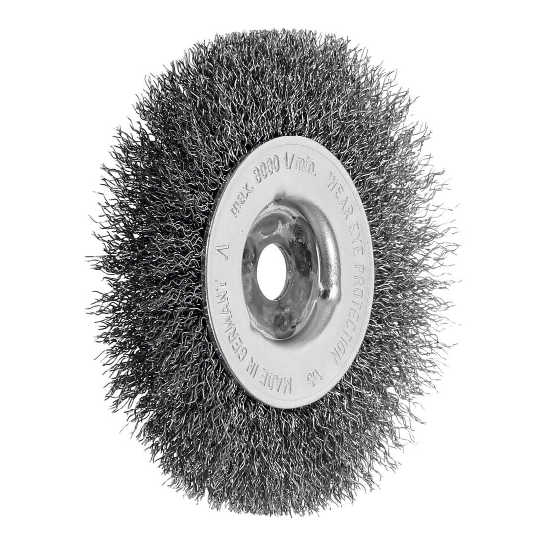 LessMann 320361 - Single segment brushes dia 100 mm width 12 mm tube 30 mm steel wire stainless ROF crimped 0,30 mm side plates dia 58 mm