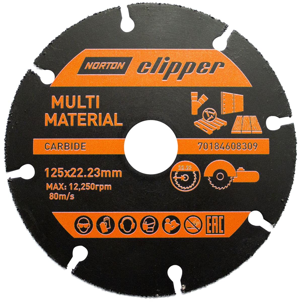 Norton 70184608309 - Disco de corte universal para acero, 125 x 22,2 mm