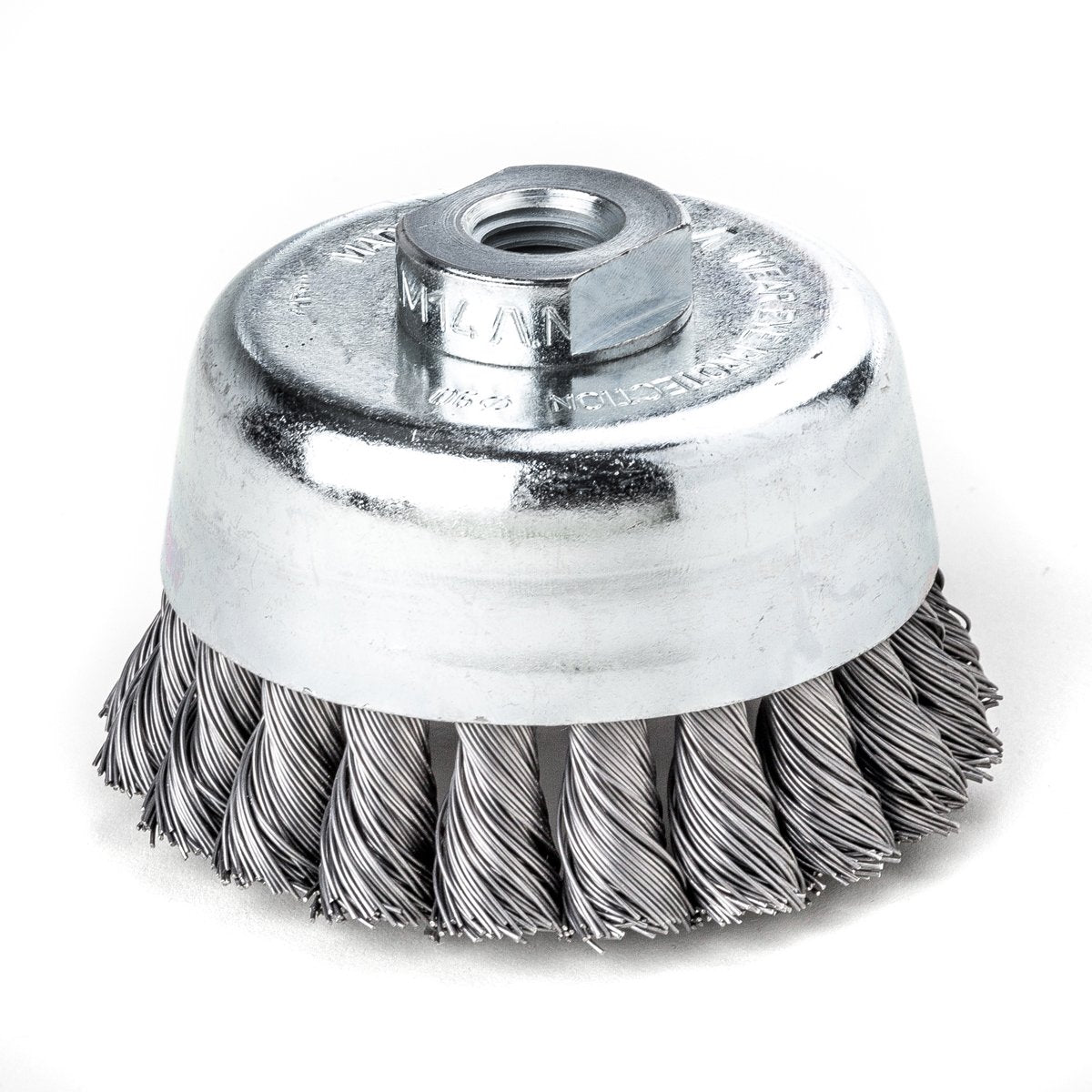 LessMann 483217 - Knot cup brushes dia 75 mm 20 Z steel wire STH straight 0,50 mm thread M 14