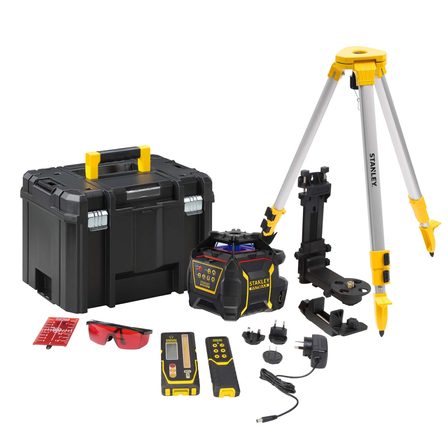 STANLEY FATMAX FMHT77449-1 Nivel láser rotativo RL600L rojo con batería de litio recargable