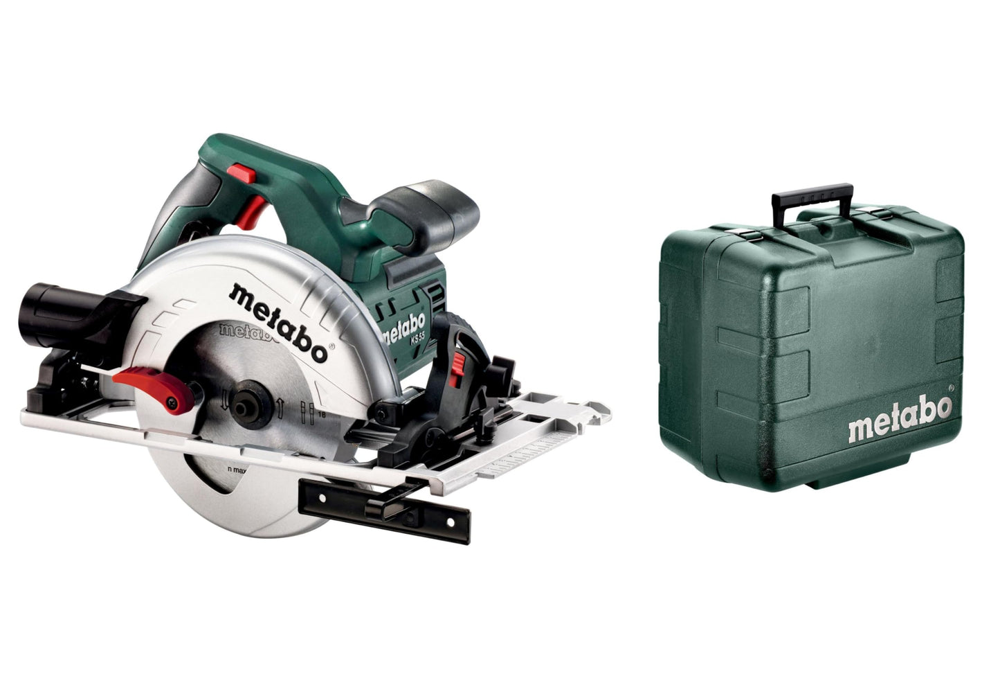 Metabo 600955500 - Sierra circular manual KS 55 FS 1200 W, disco 160 mm, corte 55 mm, con maletín