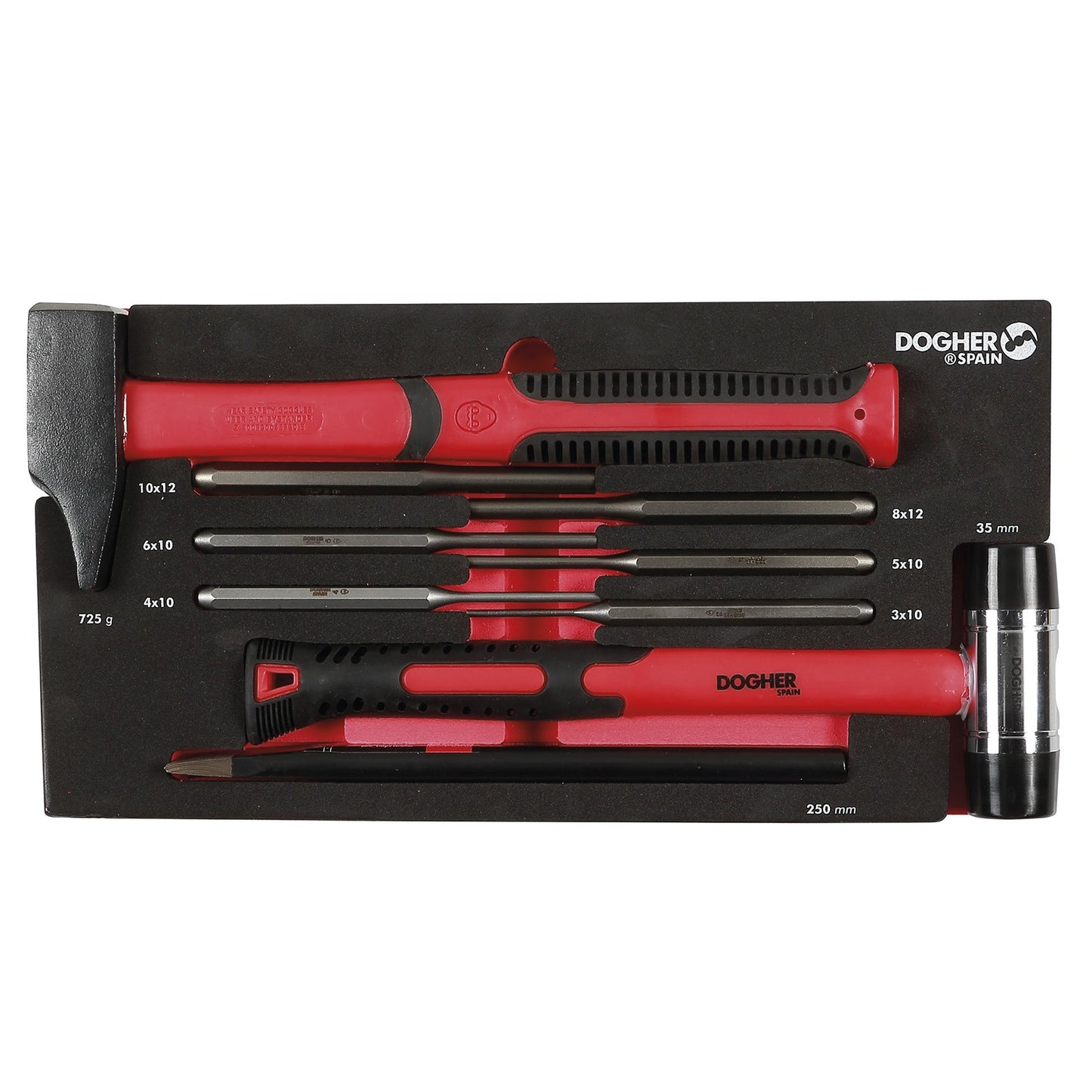 Dogher 729-080 - Bandeja Combinable Percusión 9 Piezas Martillo Rivoir 1/3