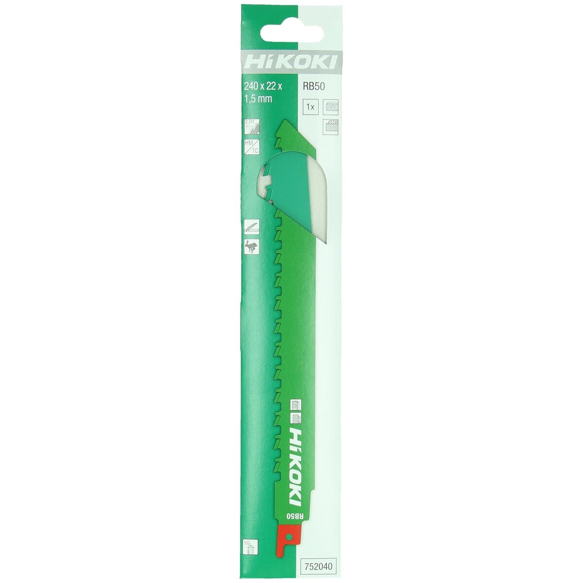Hikoki 752041 - Hoja de sierra de sable carburo para mampostería RB70/S1243HM