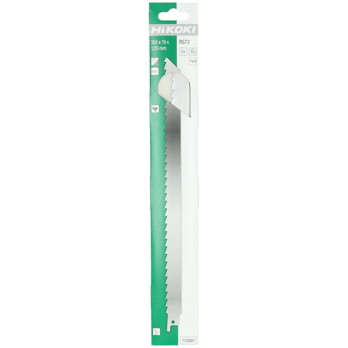 Hikoki 752687 - 2 hojas de sierra de sable especiales INOX RS72/S1211K