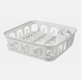 Curver Escurreplatos Cuadrado Essentials, Blanco, 37.1x37.1x8.9 cm, 223903