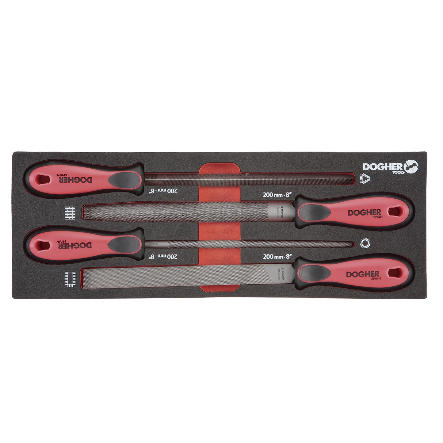 Dogher 804-080 - B.Comb.1/4 4 Limas 200Mm Entrefino