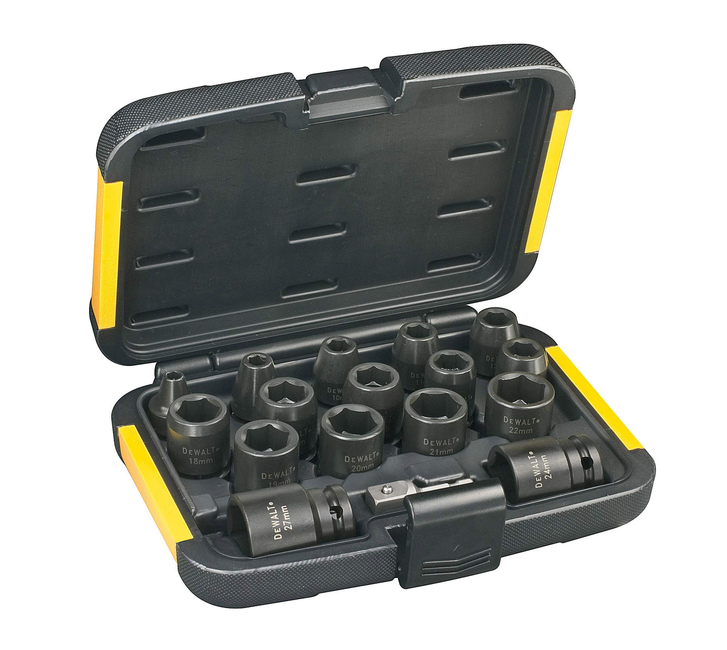 DeWalt DT7506-QZ - Juego de 17 vasos de impacto de 1/2" de 6 a 27 mm