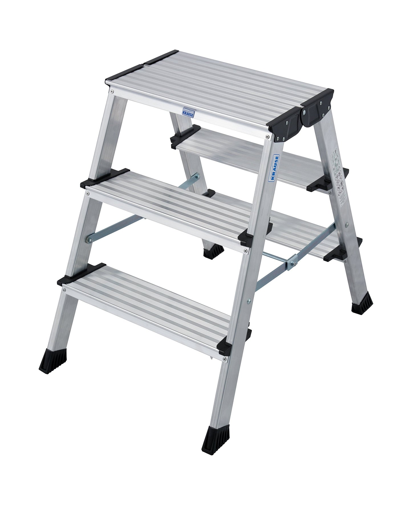 Krause 126030 - Escalera de tijera de doble acceso Treppo, 2x3 peldaños