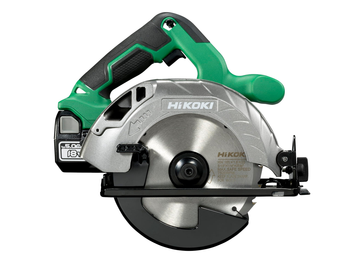 Hikoki C1806DAWRZ - Sierra circular a batería 18V 165 mm C1806DA 2x5,0Ah con maletín