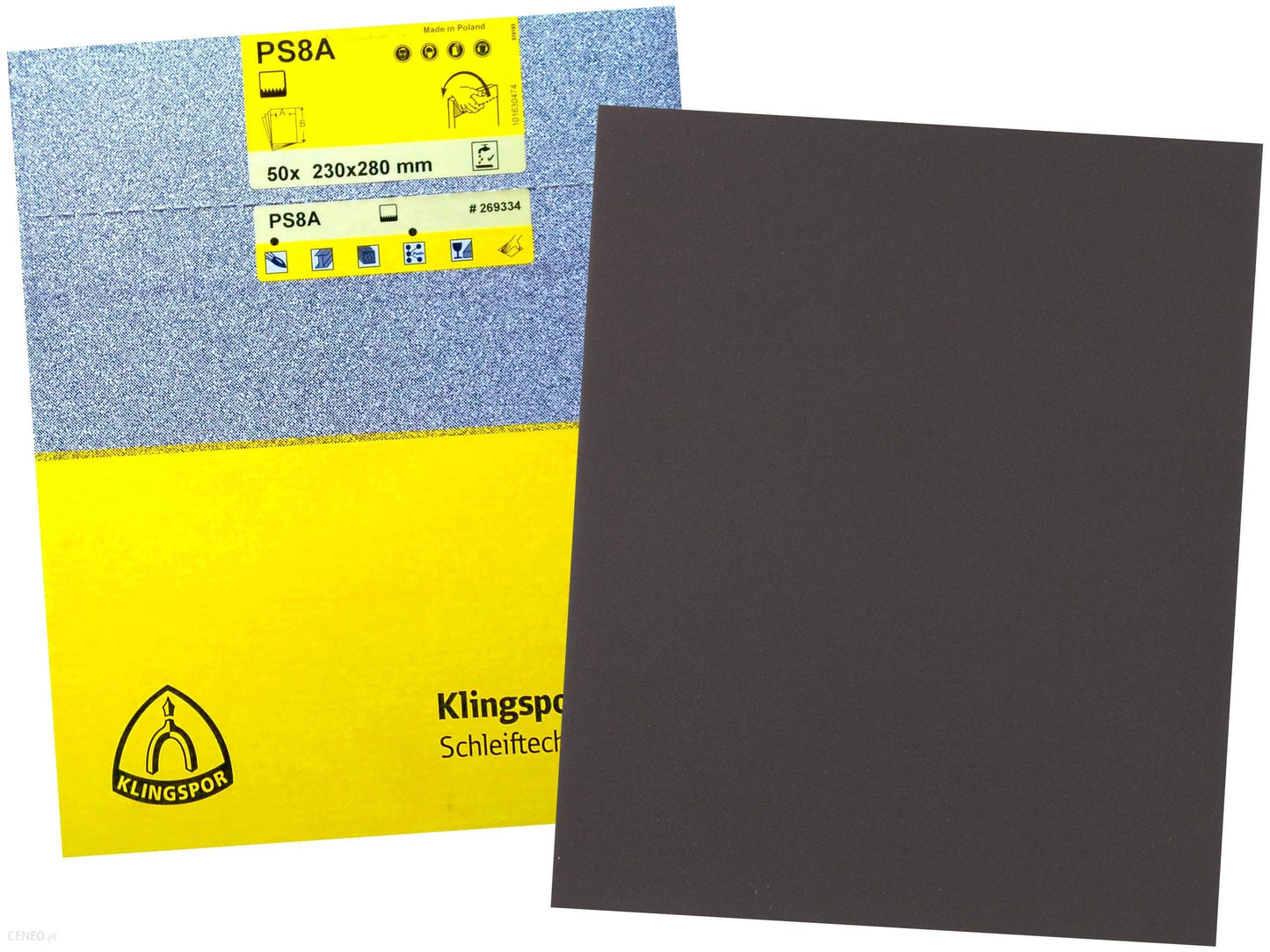 Klingspor 269352 - Hoja de lija al agua PS 8 A, grano P2500, 230 x 280 mm (Lote de 50 uds)