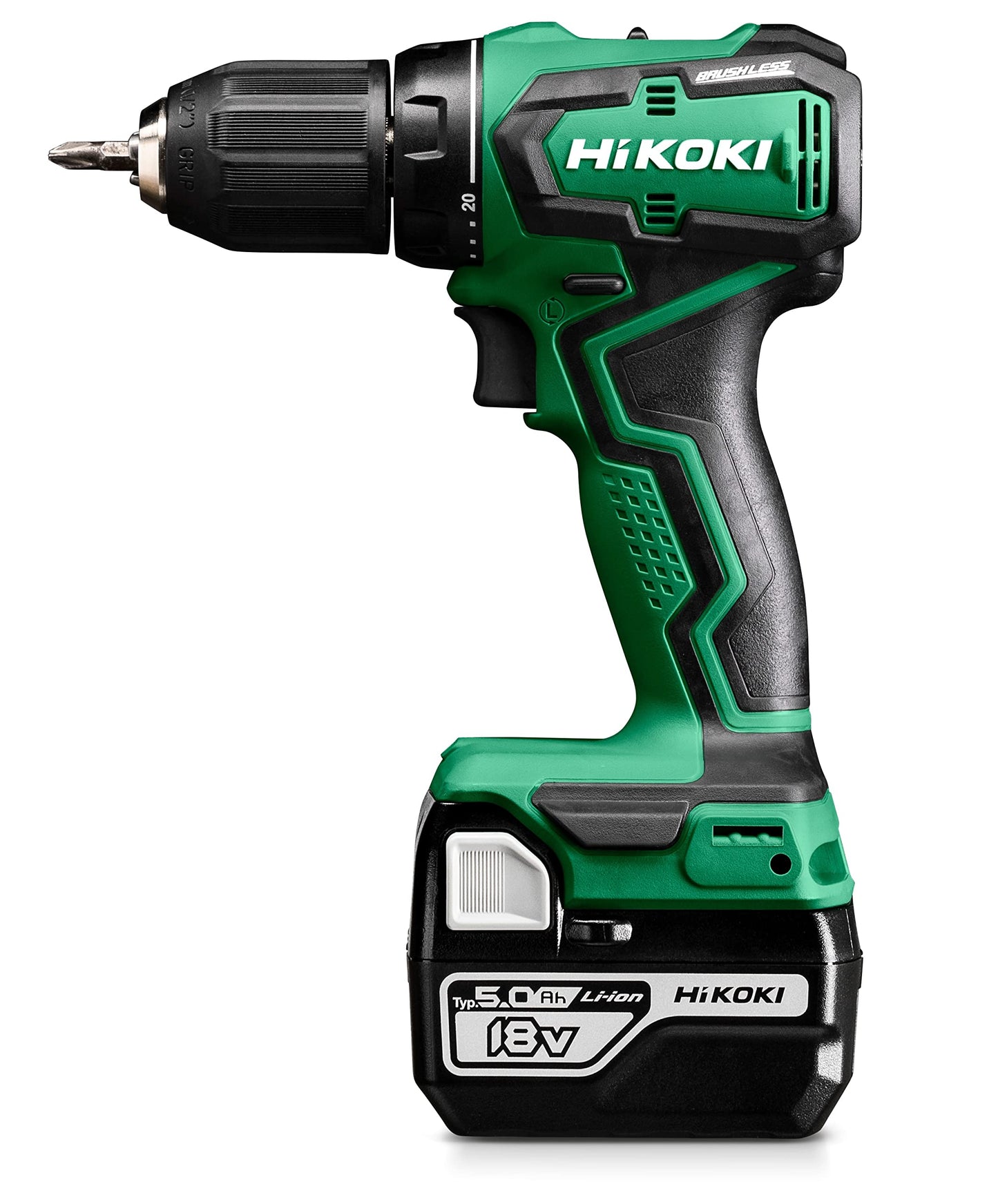 Hikoki DS18DDWPZ - Taladro atornillador de batería 18 V DS18DD, 55 Nm, 2 baterías 5,0 Ah y maletín